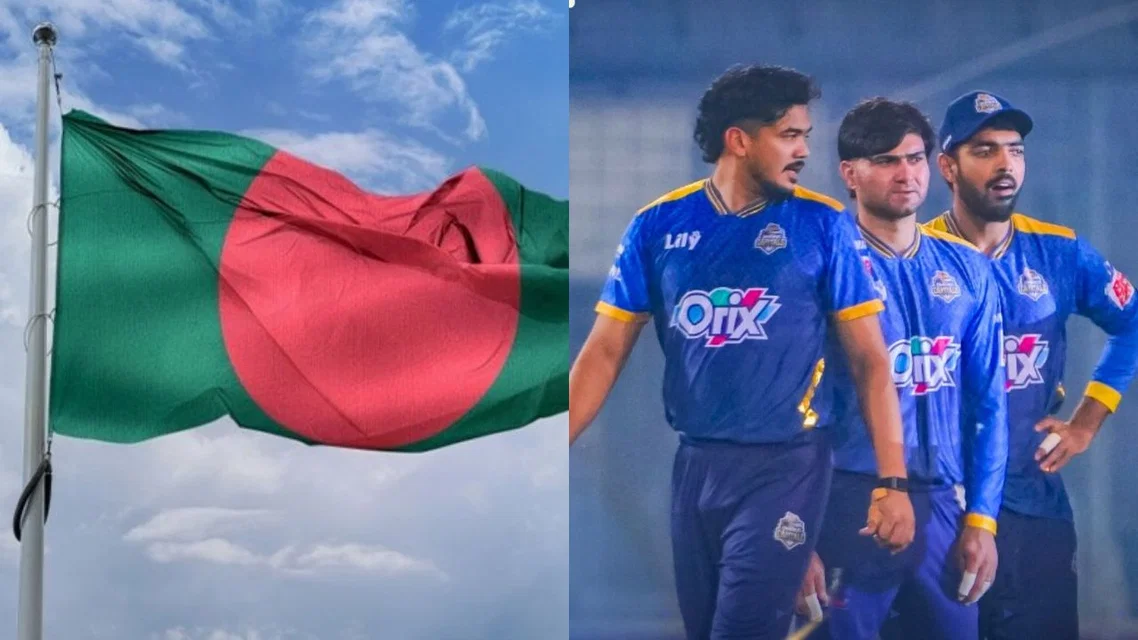 Bangladesh flag and the Dhaka Capitals [Source: AFP]