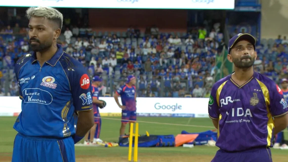 Mumbai includes three debutants vs KKR [Source: Screengrab from HotStar]
