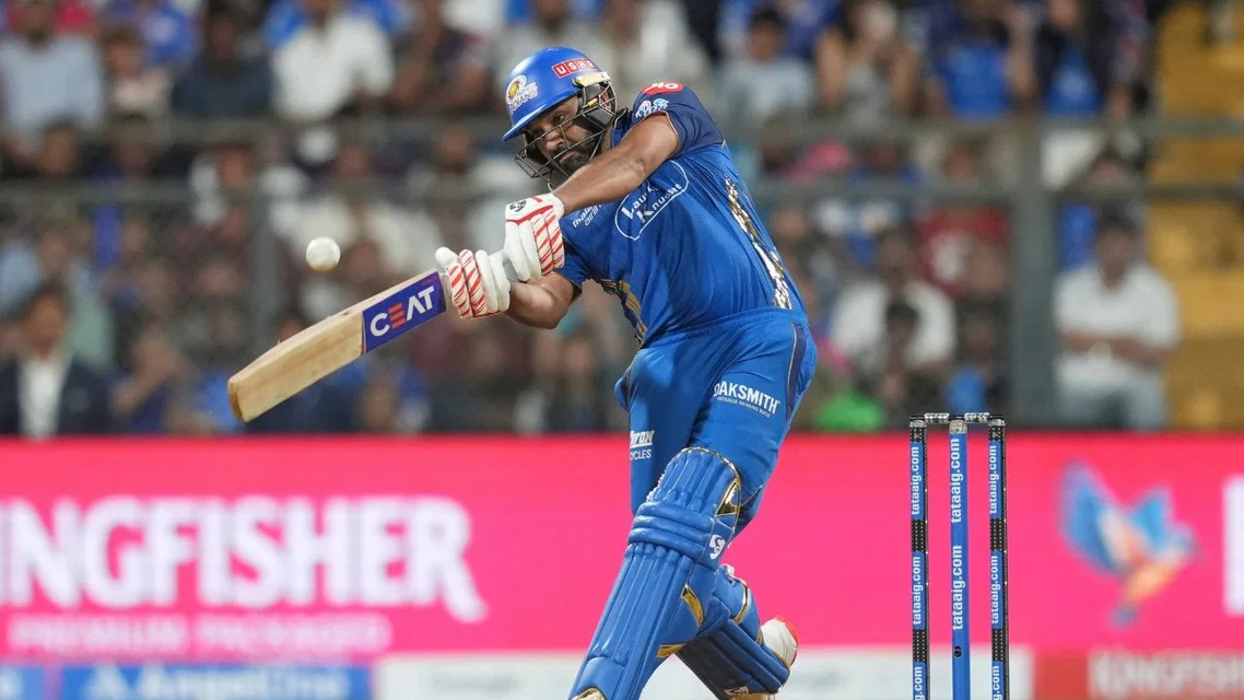 Rohit Sharma in action vs KKR (Source: AP Photos)