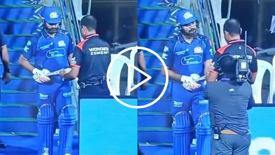 Watch- Rohit Sharma Argues With Umpire Over Bat Check Controversy