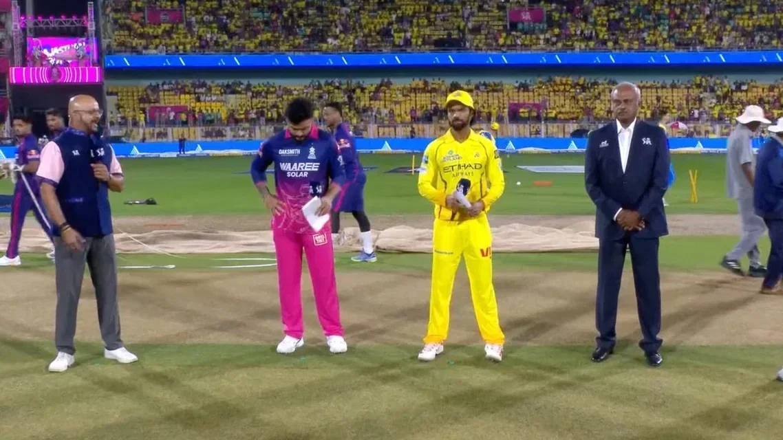 RR Vs CSK Toss Update (Source: Screengrab from Jiohotstar)