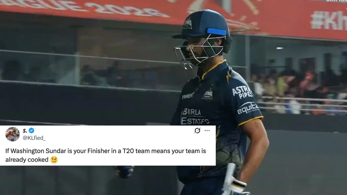 Washington Sundar shamed by fans [Source: JioHotstar]