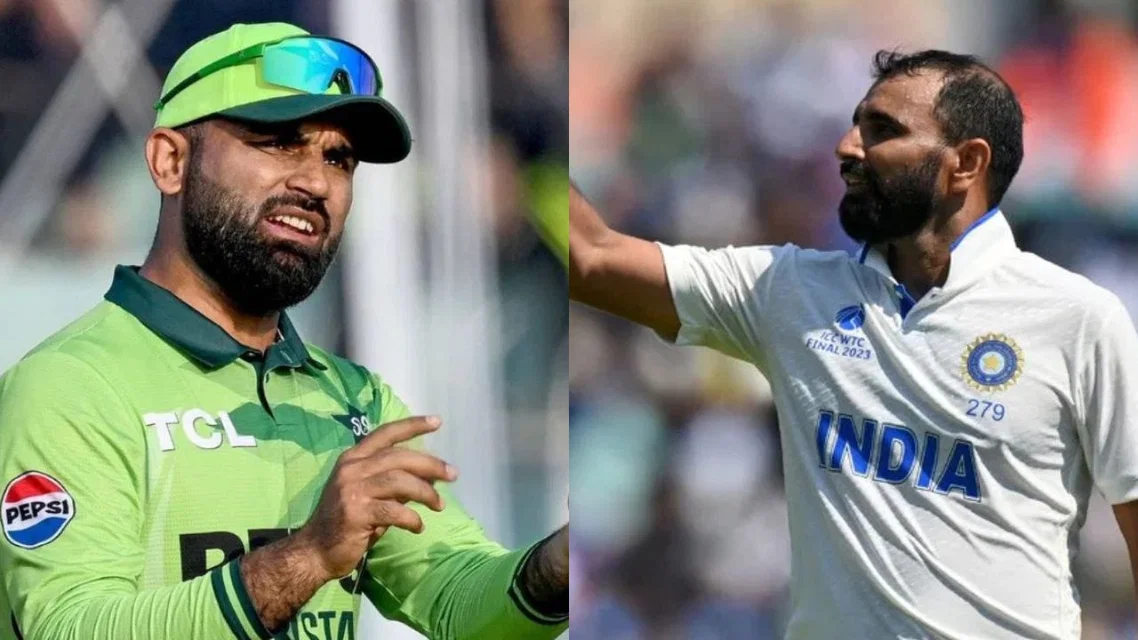 Fakhar Zaman and Mohammed Shami [Source: AFP]