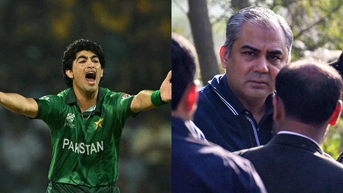 Naseem Shah Mohsin Naqvi. Image Credits: AFP