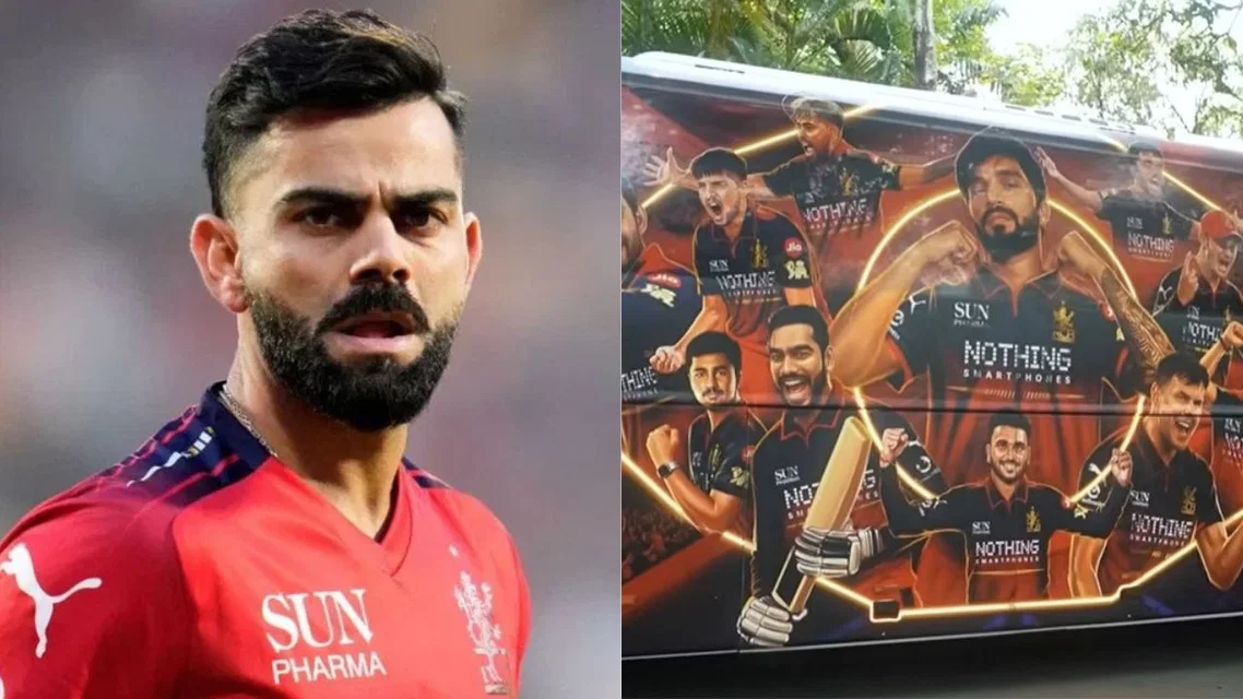 Virat Kohli missing from RCB team bus artwork? [Source: AP]