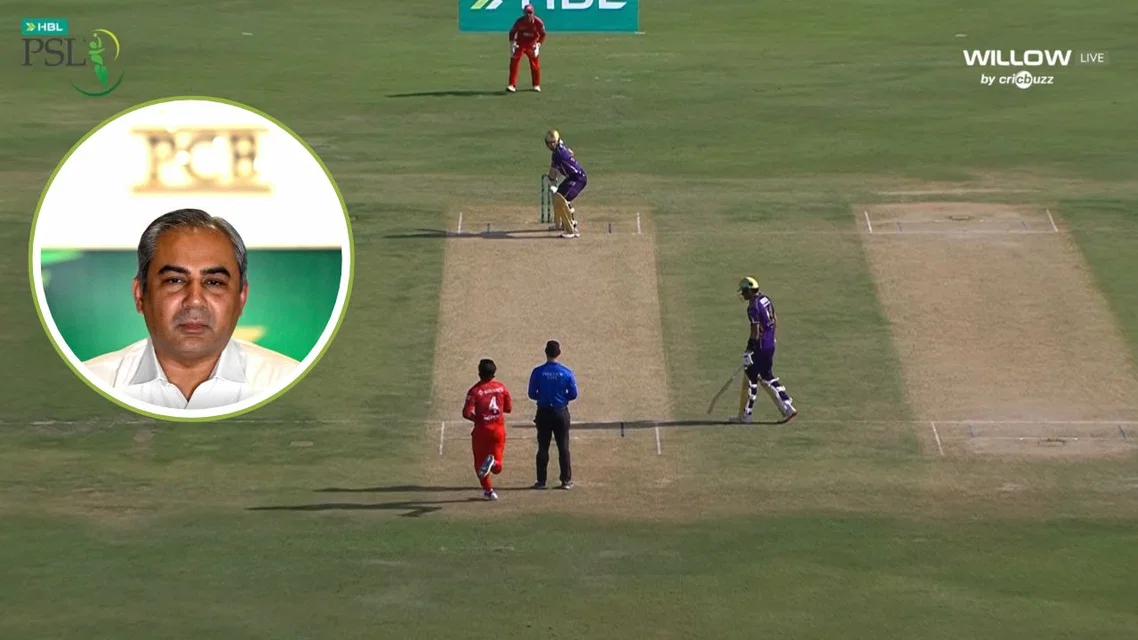 PCB witnesses live embarrassment on Thursday [Source: AFP, Screengrab from PSL broadcast]
