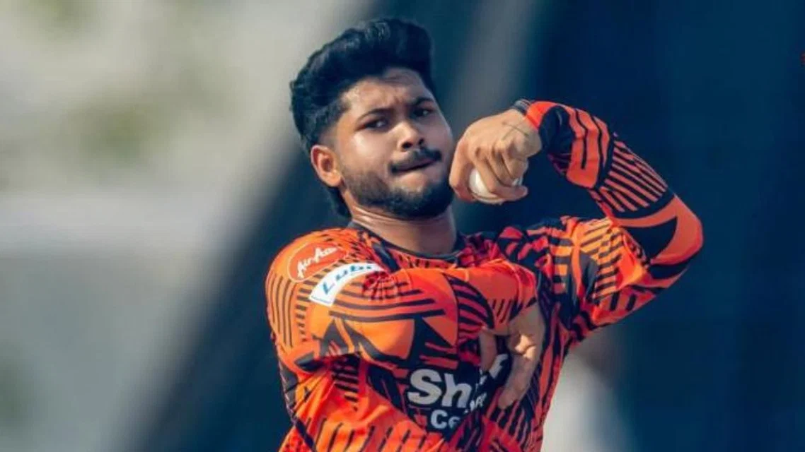 Shivang Kumar IPL debut. [Source - @sunrisershyd/Instagram]