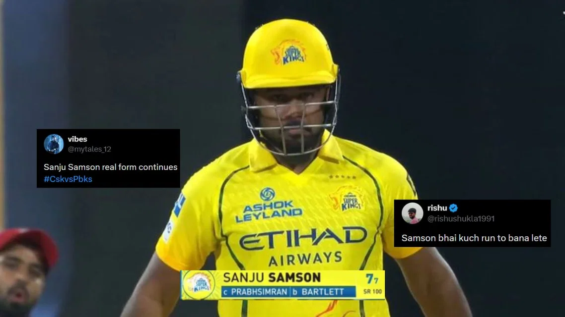Fans react to Samson's failure vs PBKS [Source: JioHotstar]