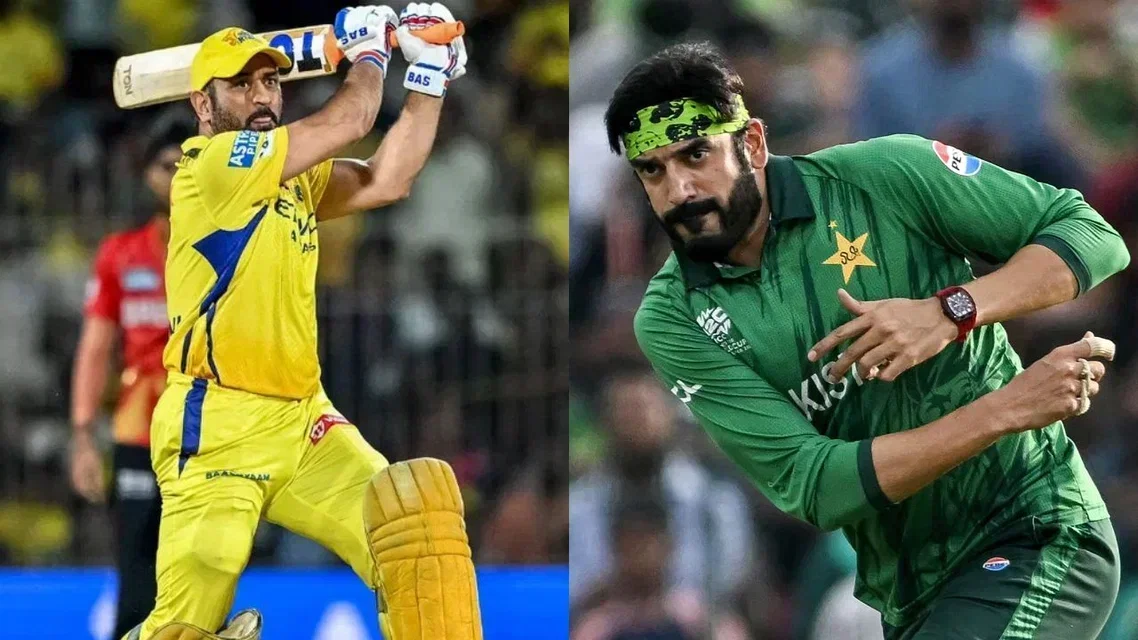 MS Dhoni and Usman Tariq [Source: AFP]