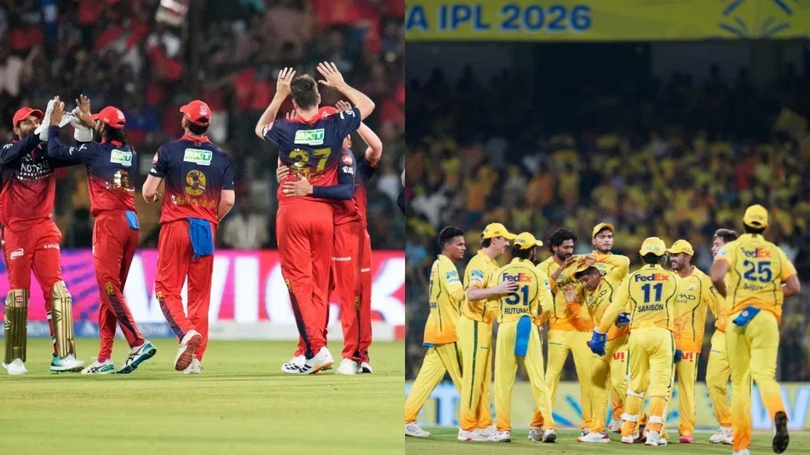 RCB vs CSK in IPL 2026. Image Credits: AP
