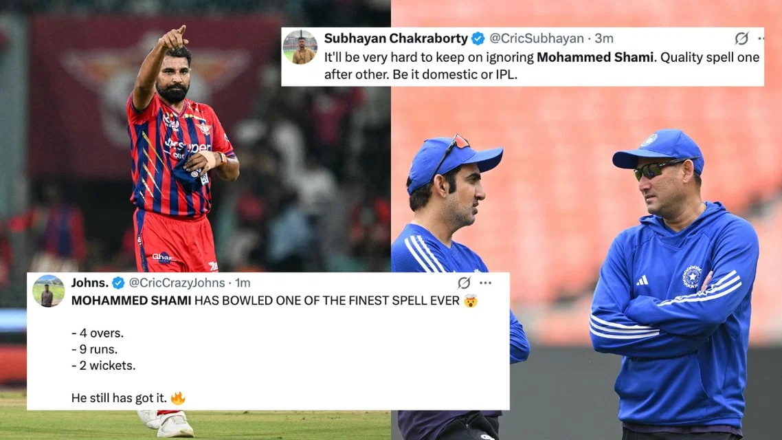 Mohammed Shami Gautam Gambhir Ajit Agarkar. Image Credits: AFP