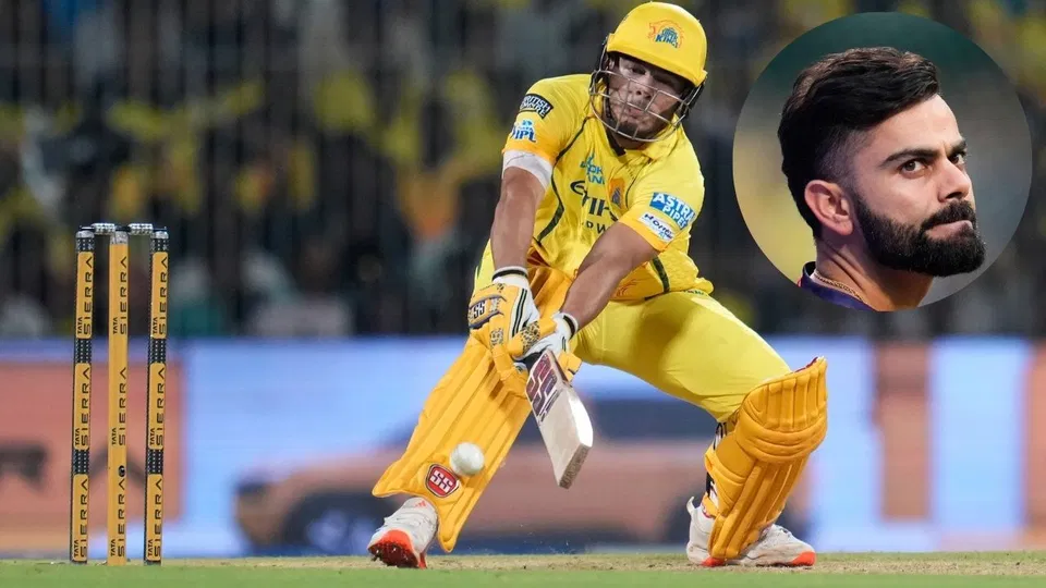 Prashant Veer in action during the match between Royal Challengers Bengaluru and Chennai Super Kings