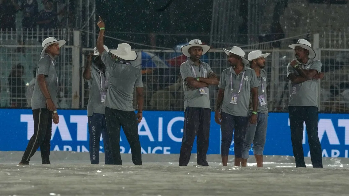 Eden Gardens Sees Rain In KKR Vs PBKS IPL 2026 Match (Source: AP Photos)
