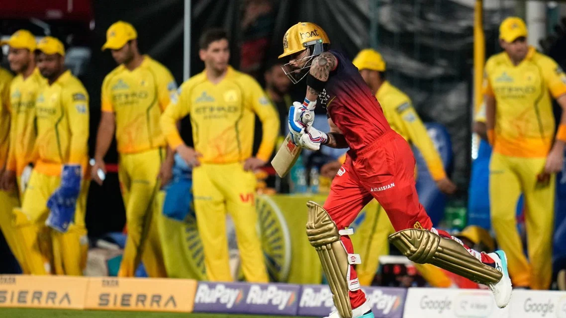 Virat Kohli Walking Out To Bat vs CSK. Image Credits: AP