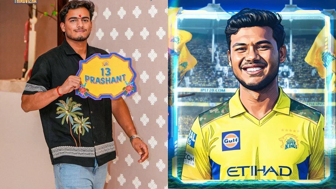 Prashant Veer Kartik Sharma for CSK. Image Credits: CSK
