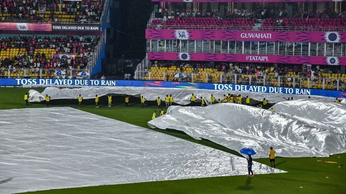 RR Vs MI Guwahati Stadium drainage system explained [Source: AFP]
