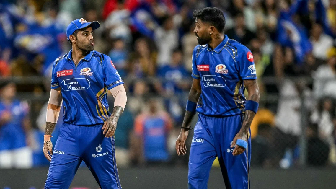 Suryakumar Yadav and Hardik Pandya (Source: AFP)