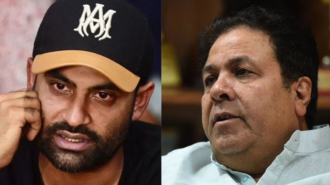 Tamim Iqbal and Rajeev Shukla (Source:AFP)