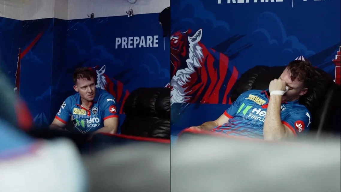 David Miller Crying. Image Credits: Delhi Capitals