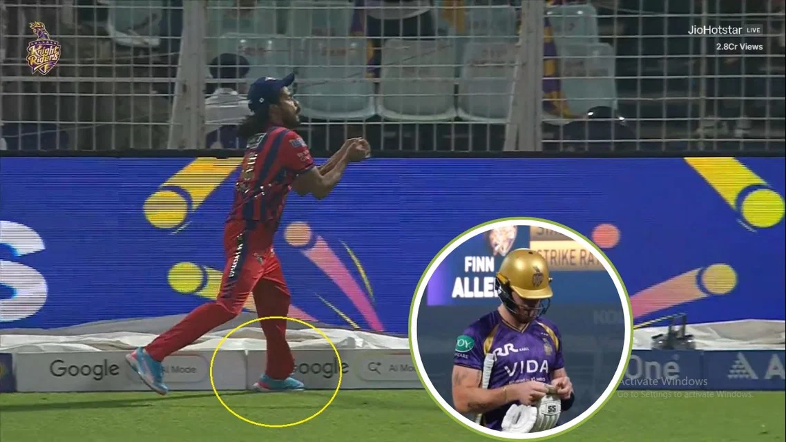 Finn Allen was wrongly given out [Source: Screengrab/JioHotStar]
