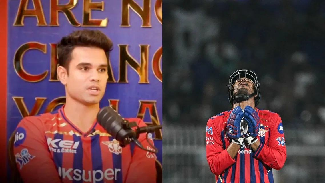 Arjun Tendulkar Mukul Choudhary. Image Credits: X/AFP