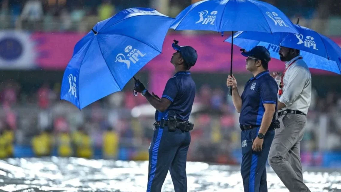 RR Vs RCB toss delayed due to rain [Source: AFP]
