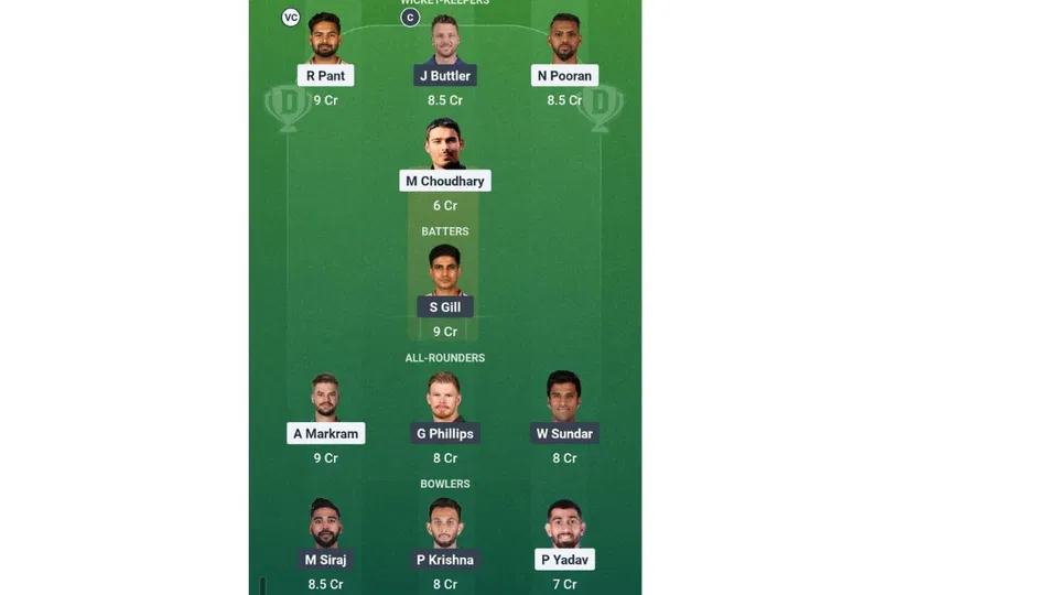 LSG Vs GT Dream11 prediction team 2 [Source: Dream11 app]
