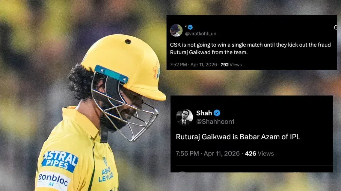 Fans slam Gaikwad for poor performance [Source: AP]
