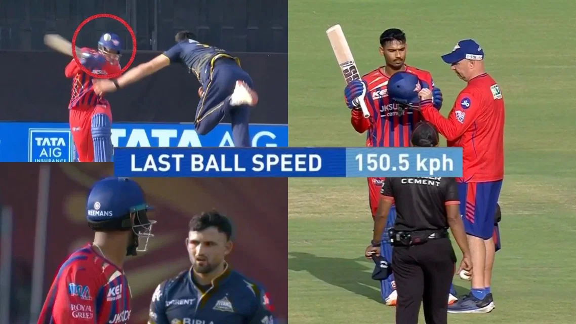 Mukul Choudhary Hit By Ashok Sharma. Image Credits: JioStar