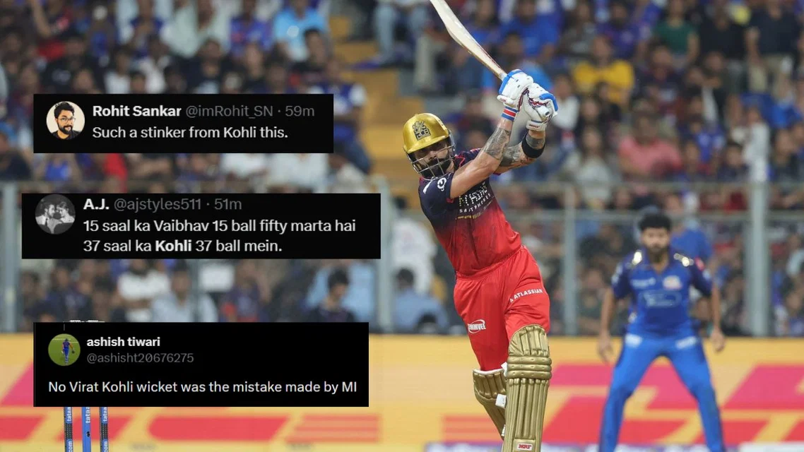 Fans react to Kohli's slow fifty vs MI [Source: IPL/X.com]