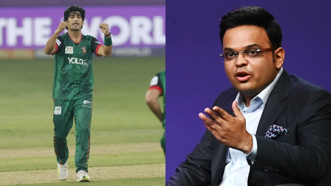 Naseem Shah Jay Shah. Image Credits: X/AFP