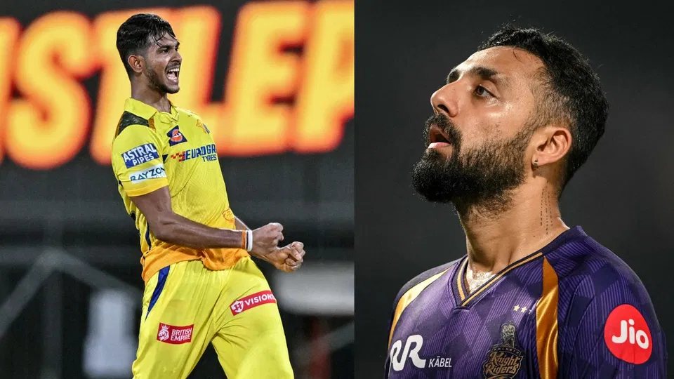 मथीशा पथिराना और वरुण चक्रवर्ती [AFP]