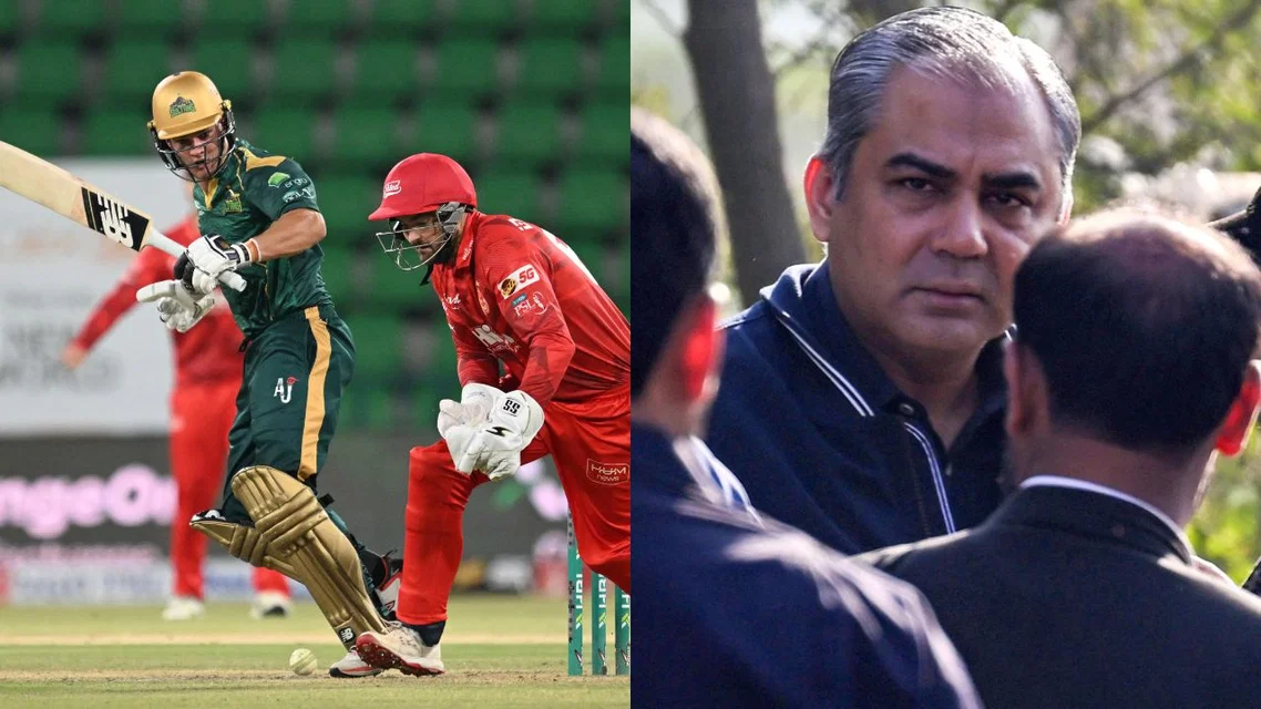 Ashton Turner reacts to PSL pitch [Source: AFP]