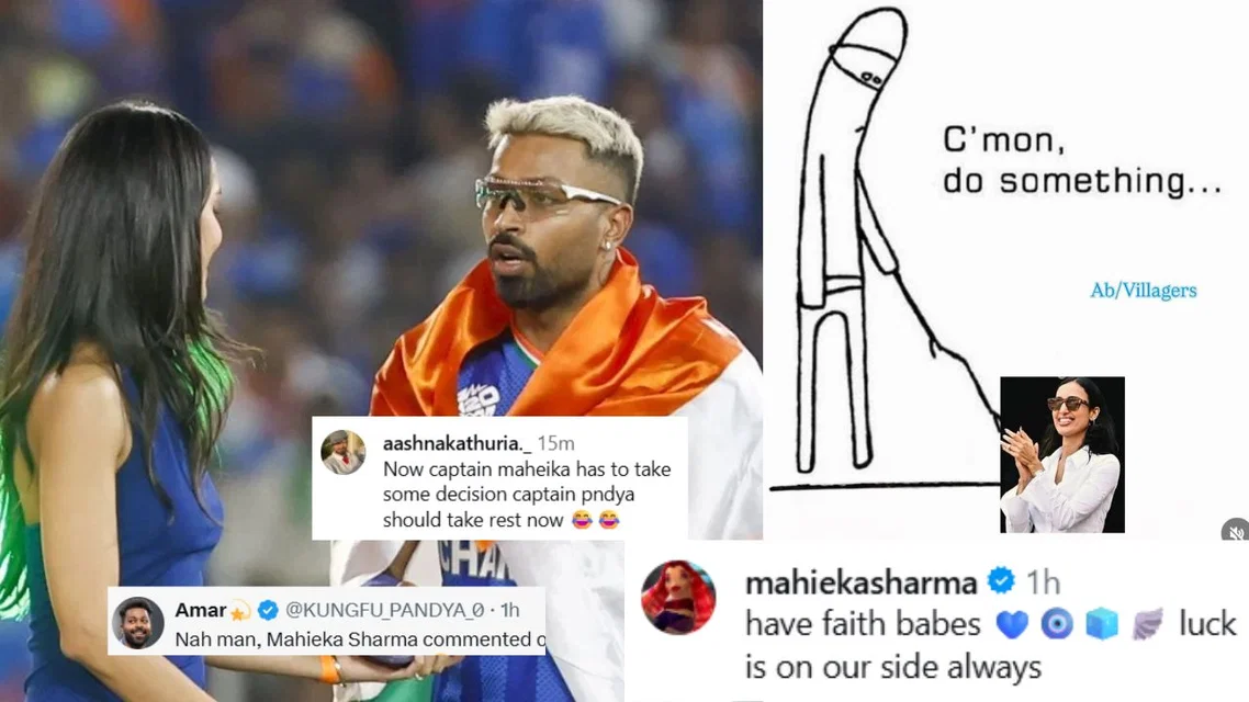 Mahieka Sharma comments on MI fan's post [Source: X]