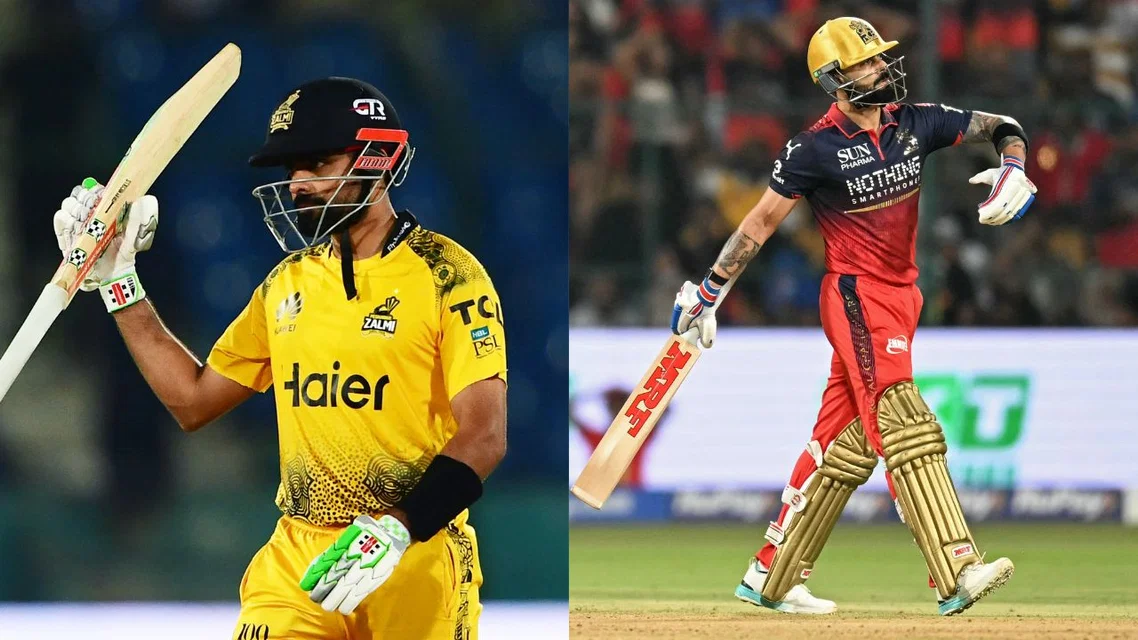 Babar Azam and Virat Kohli - (Source: AFP)