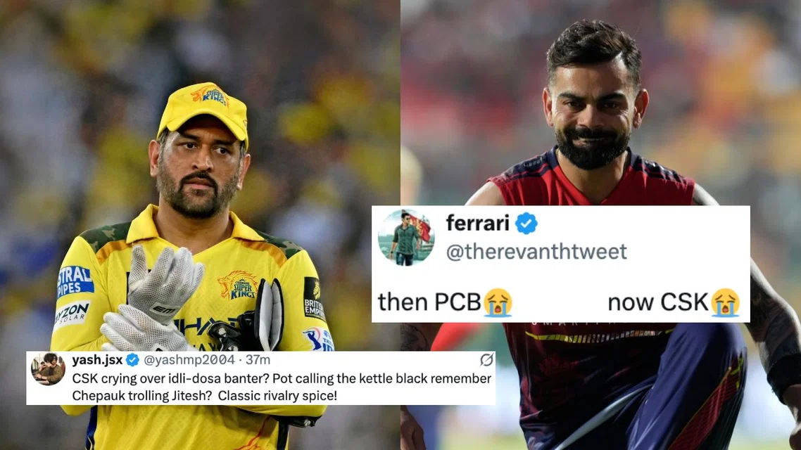 MS Dhoni Virat Kohli for CSK vs RCB DJ. Image Credits: AFP/AP