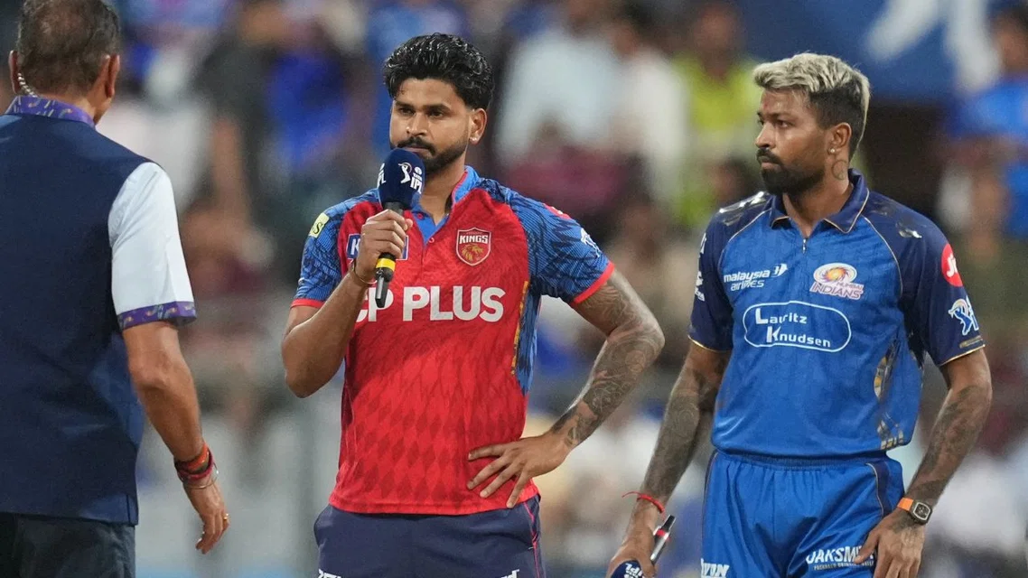 Hardik Pandya's blunder at toss vs PBKS [Source: AFP]