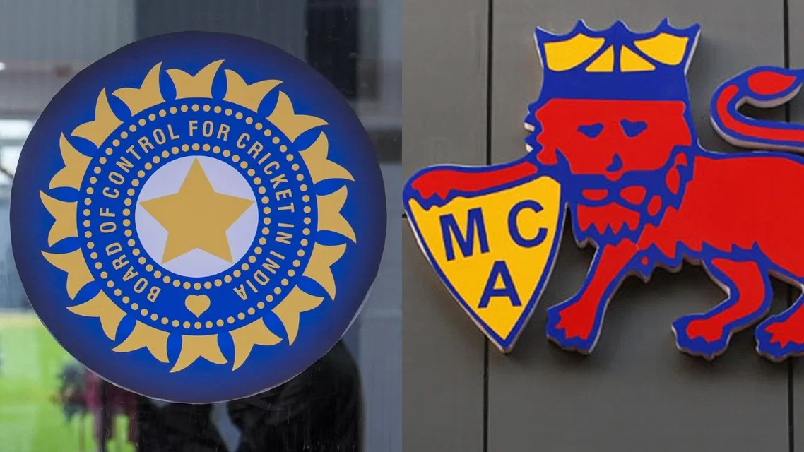 The BCCI and MCA logo [Source: From BCCI, MCA Official Social Media Handles]