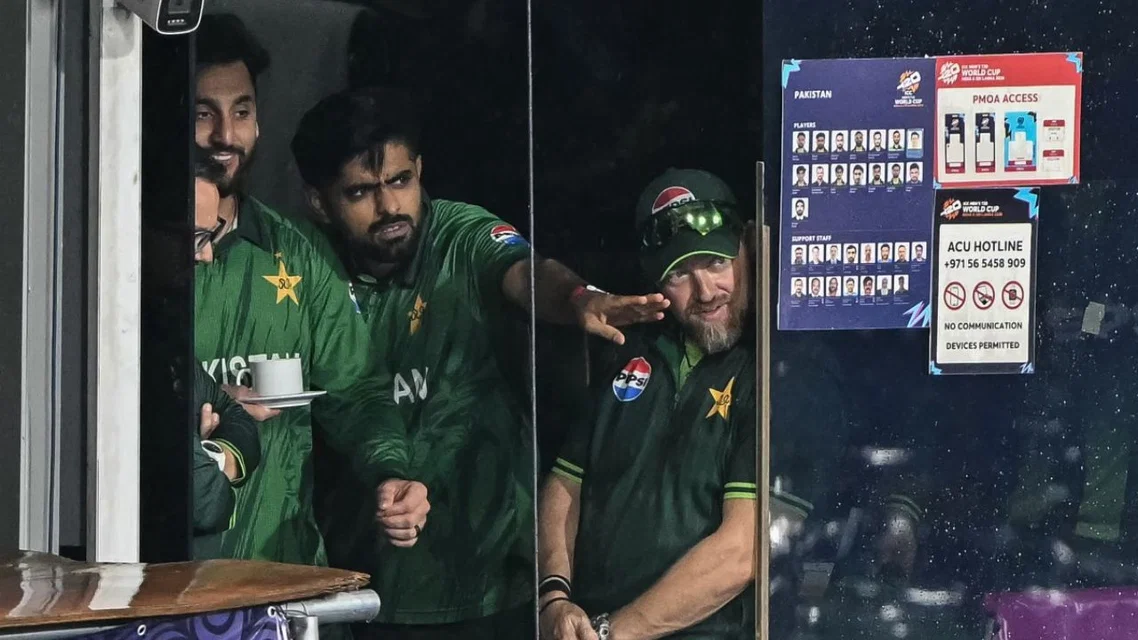 Babar Azam & Salman Ali Agha during 2026 T20 WC. Credits - AFP