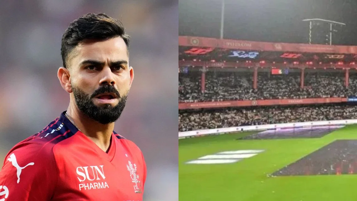 Virat Kohli and Chinnaswamy Stadium [Source: AFP]