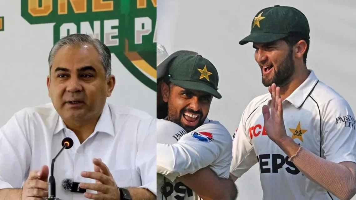 Mohsin Naqvi, Pakistan squad [Source: AFP]