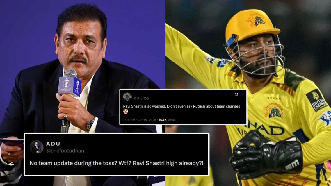 Ravi Shastri and MS Dhoni [Source: X and Screengrabs]