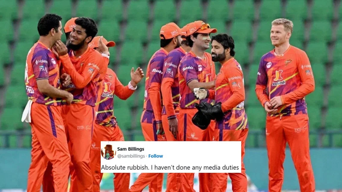 Sam Billings responds to a misquote [Source: AFP, X]