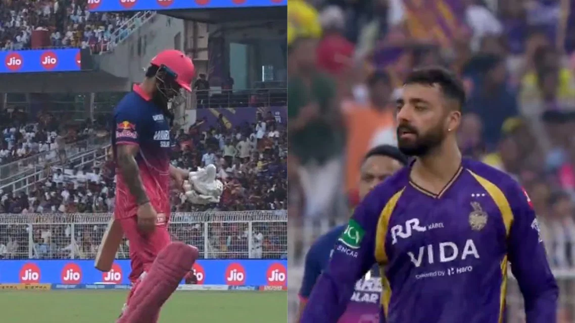 Varun Chakaravarthy and Riyan Parag - (Source: ScreenGrab/Hotstar)