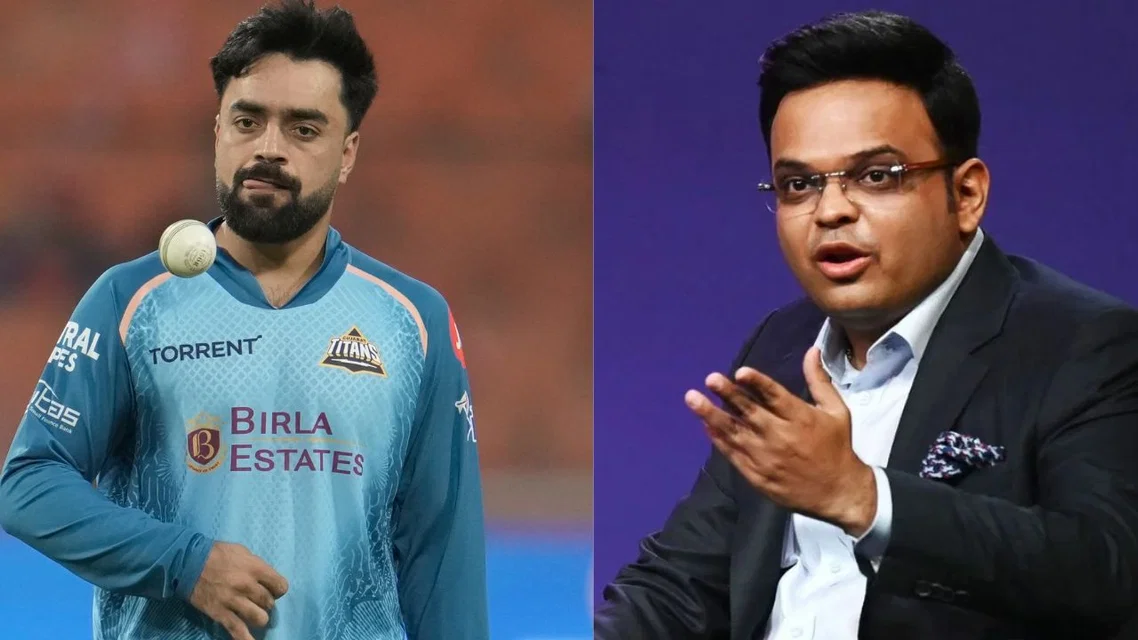 Rashid Khan and Jay Shah (Source: AP and AFP)