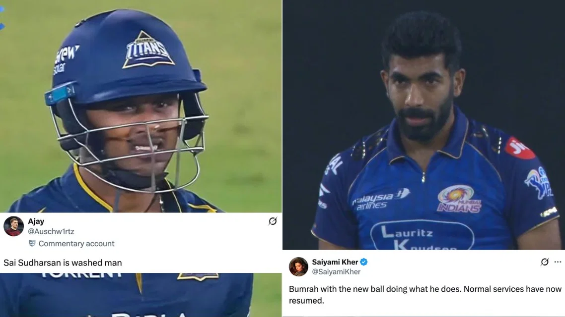 Fans react to Bumrah, Sai Sudharsan's performance in GT vs MI game [Source: X]