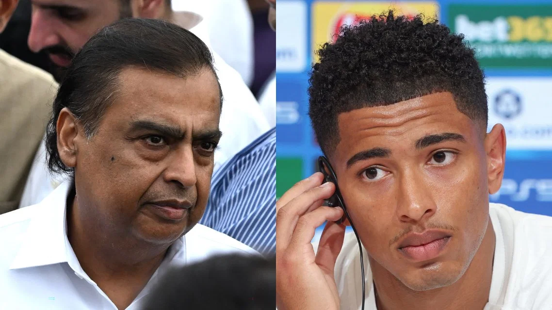 Mukesh Ambani Jude Bellingham. Image Credits: AFP