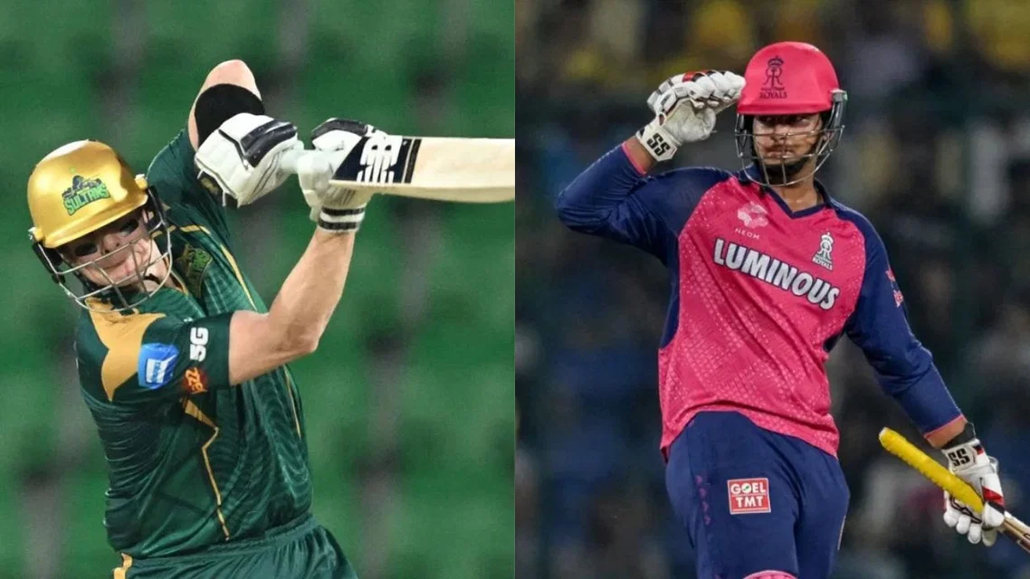 Steve Smith and Vaibhav Sooryavanshi [Source: AFP]