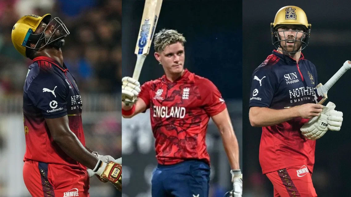 Romario Shepherd, Jacob Bethell, Phil Salt (L-R). PC- AFP/AP