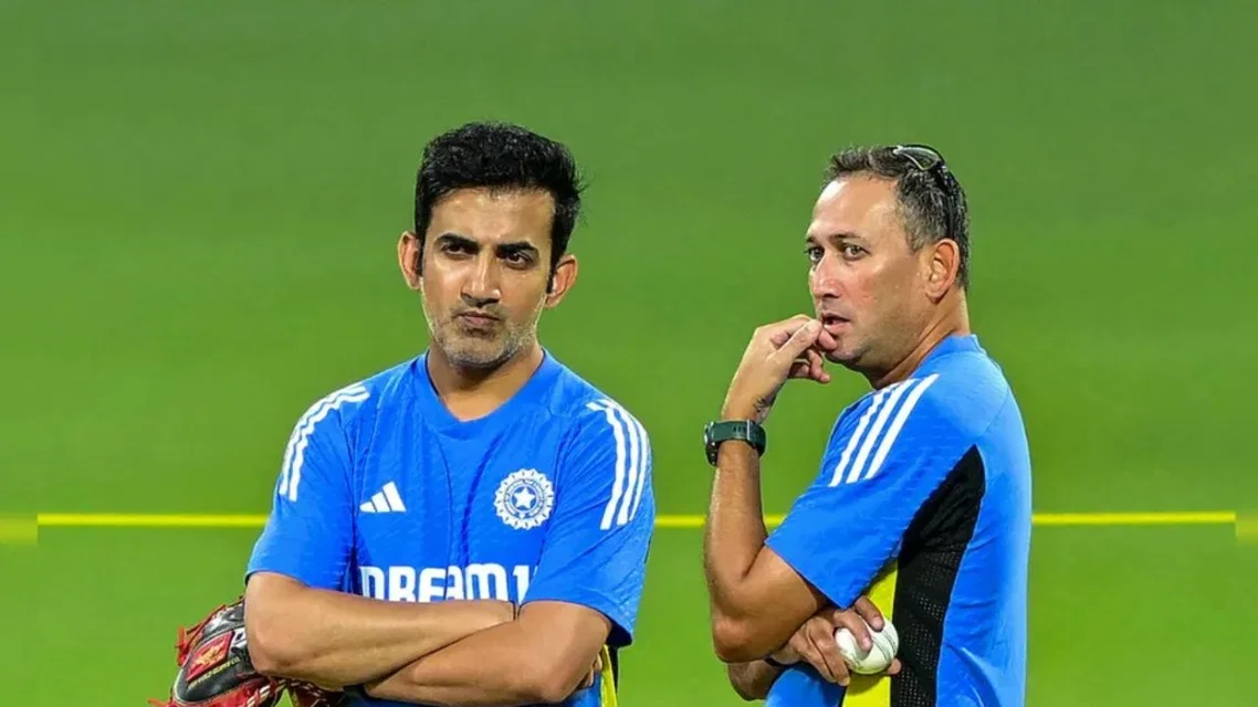 Ajit Agarkar and Gautam Gambhir [Source: AFP]